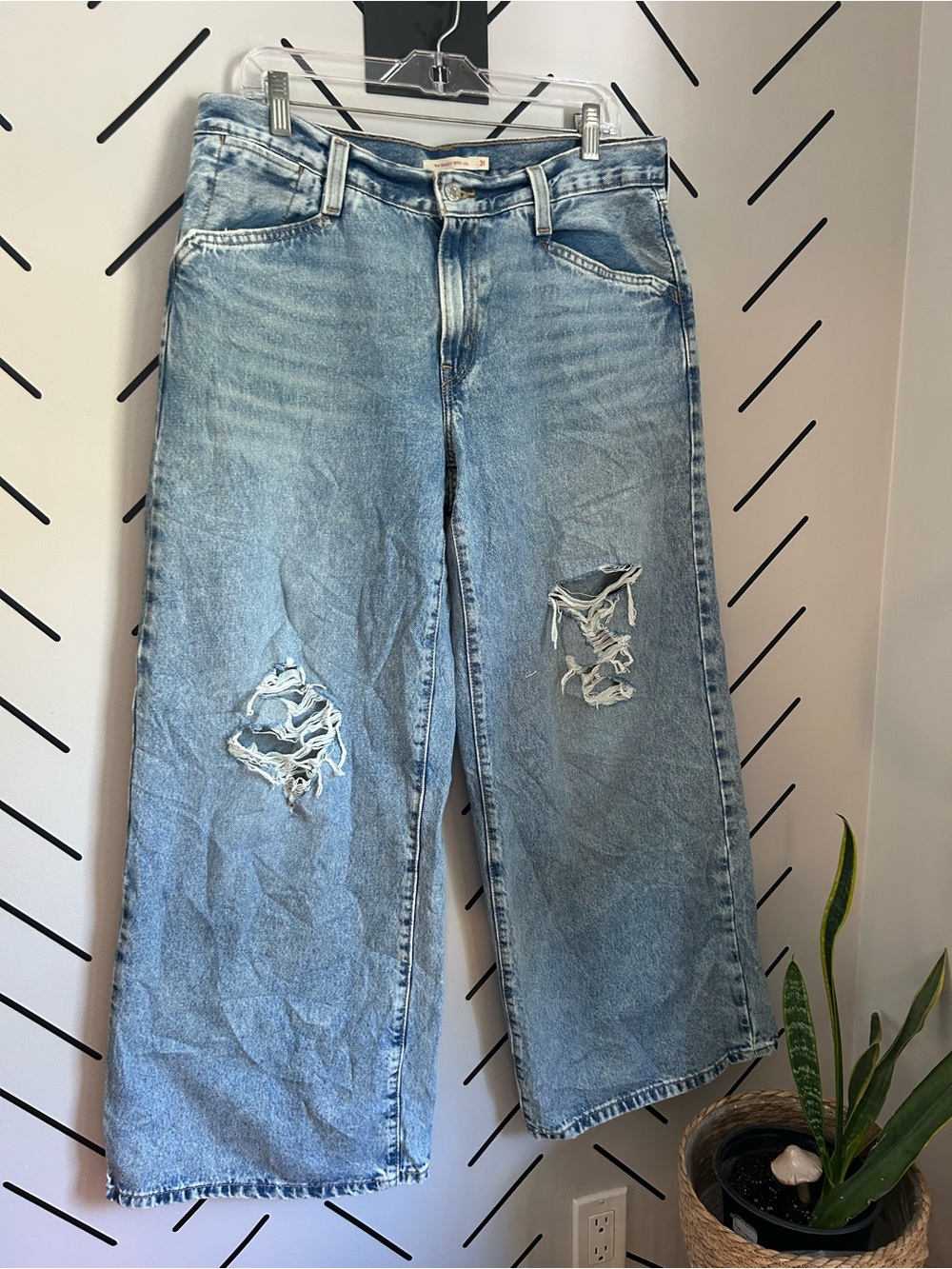 Levi's '94 Baggy Wide Leg jeans in a light wash high rise